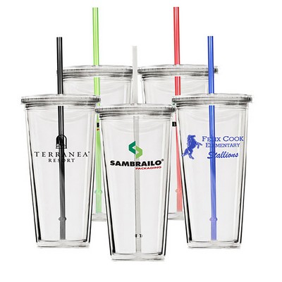 24 oz. Big Buddy Double Wall Tumbler w/ Straw